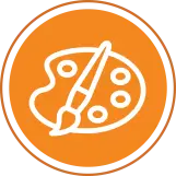 Creator archetype icon of a palette
