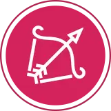 Enthusiast archetype icon of bow and arrow