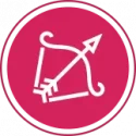 Enthusiast archetype icon of bow and arrow