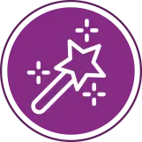 Magician archetype icon of magic wand