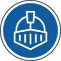 Hero archetype icon of helmut